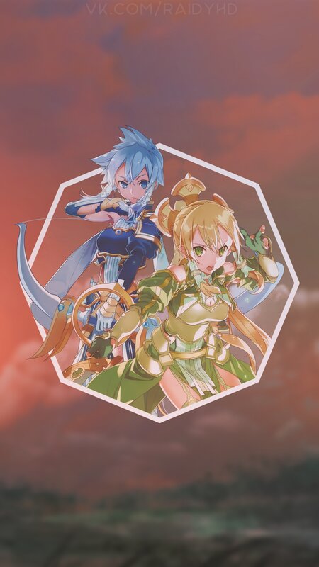 Two Anime Girls in Armor — Red, Dramatic