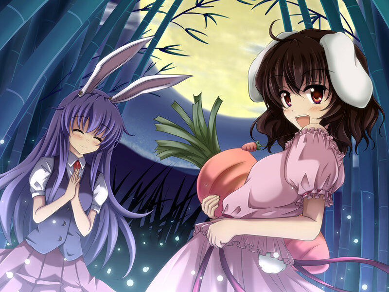 Two Anime Girls in Bamboo