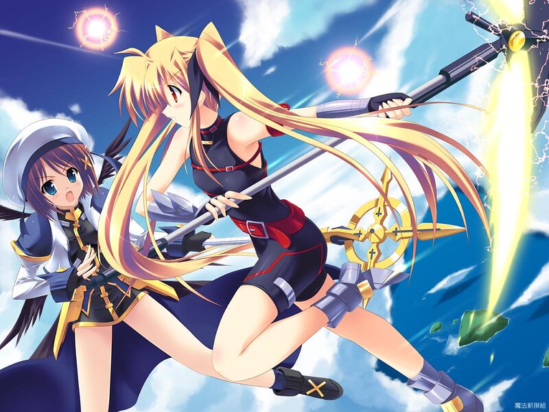 Two Anime Girls in Battle — Blue