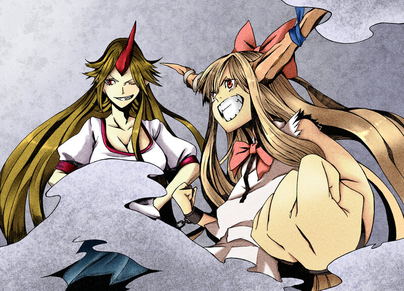 Two Anime Girls in Battle — Brown