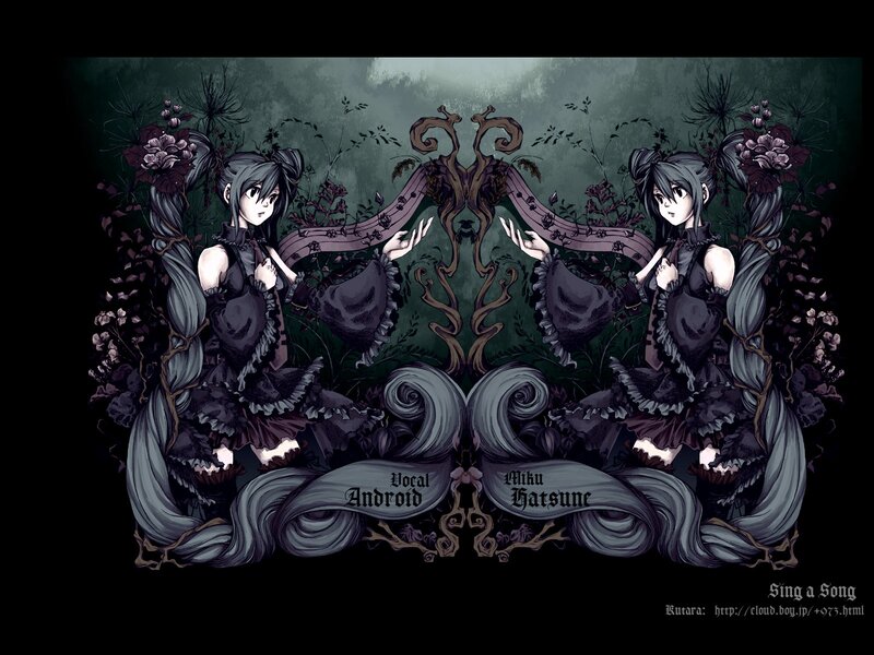 Two Anime Girls in Black Dresses — Gothic