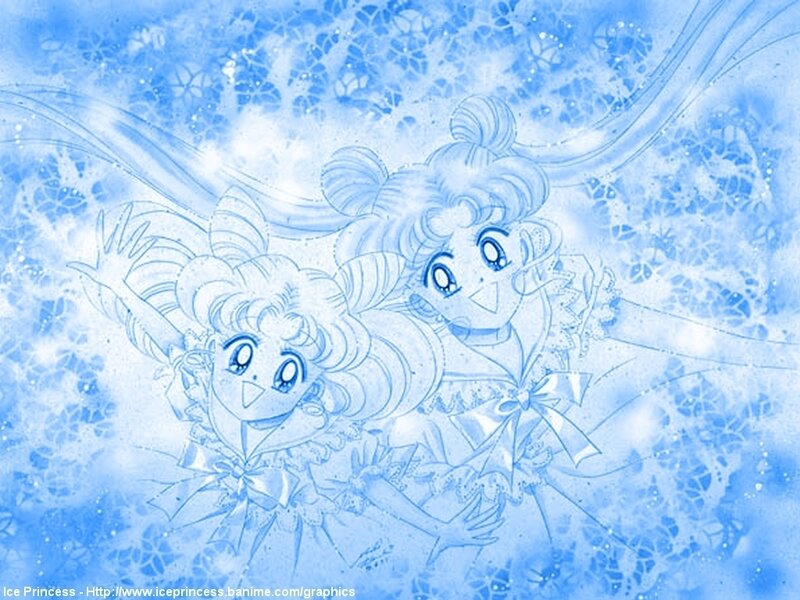 Two Anime Girls in Blue