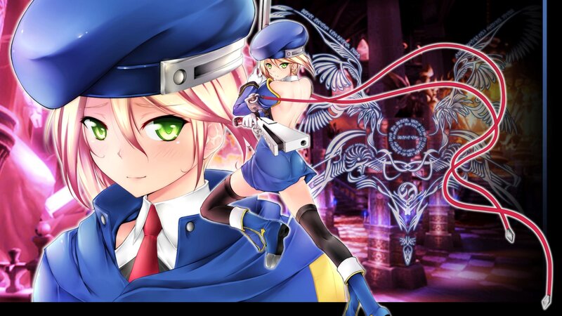 Two Anime Girls in Blue Uniforms — Dramatic