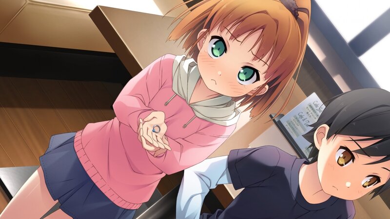 Two Anime Girls in Cafe — Pink