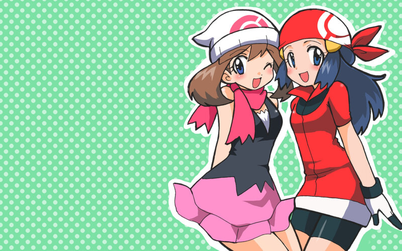 Two anime girls in cap outfits