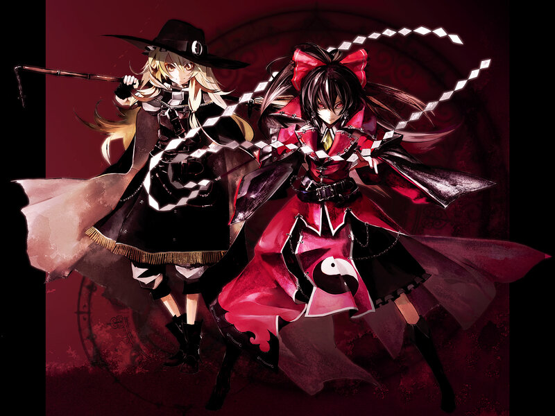 Two Anime Girls in Capes