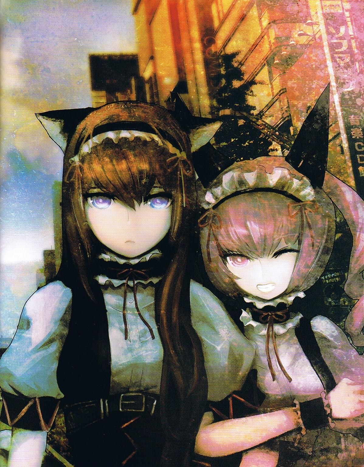 two anime girls in cat ears