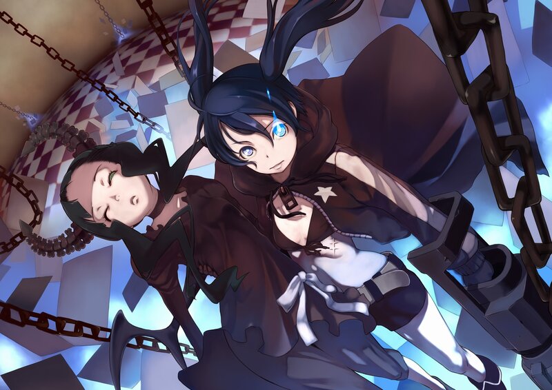 Two Anime Girls in Chains — Black