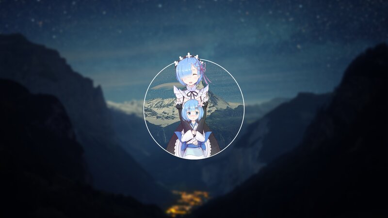 Two Anime Girls in Circle