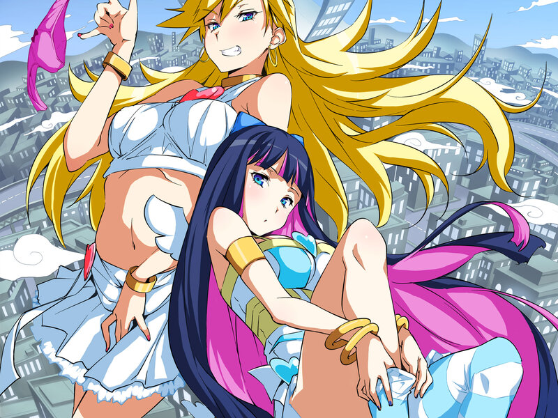 Two Anime Girls in City — Yellow