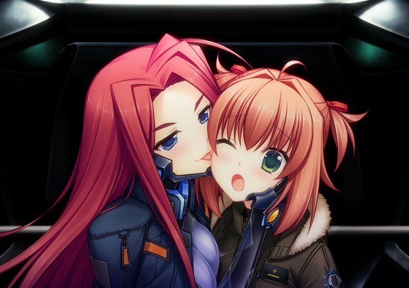 Two Anime Girls in Cockpit — Pink