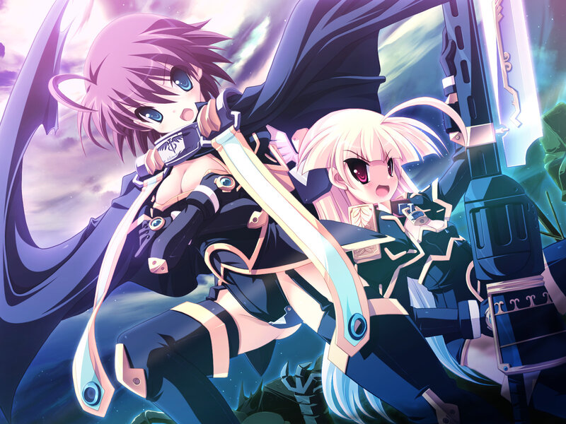 Two Anime Girls in Combat — Purple