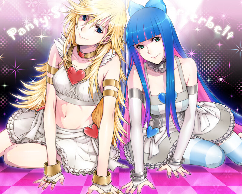 Two anime girls in costumes