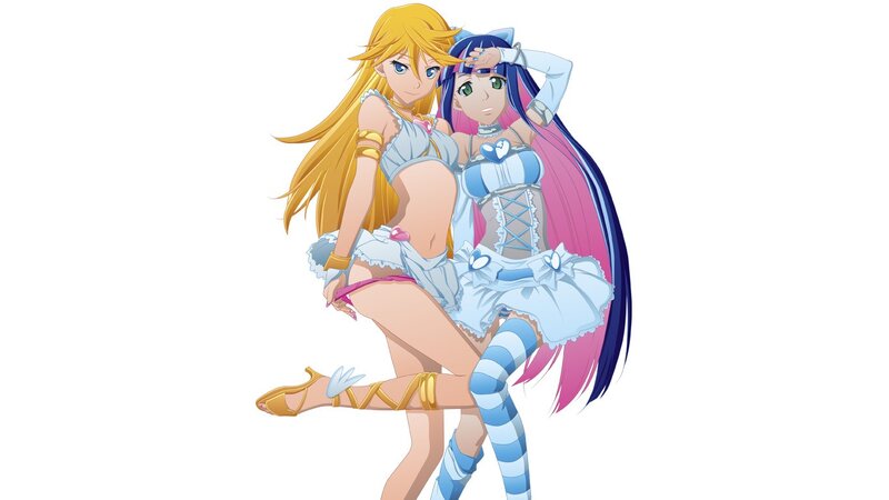 two anime girls in costumes
