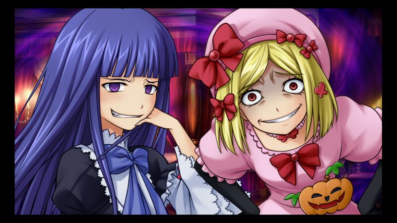 Two anime girls in costumes