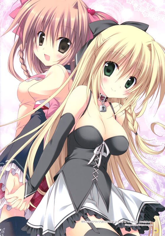 Two anime girls in costumes
