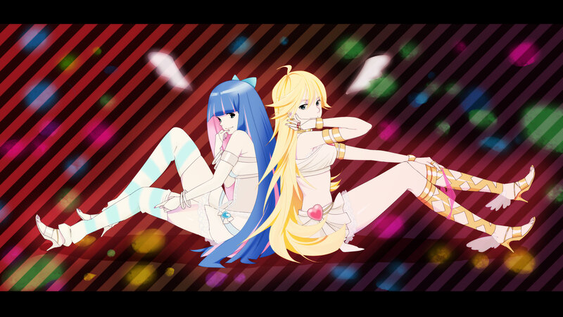 two anime girls in costumes