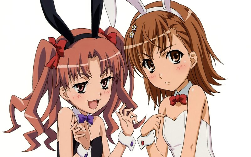 Two Anime Girls in Costumes — Brown