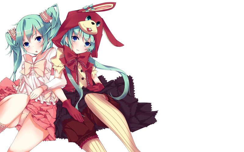 two anime girls in cute outfits