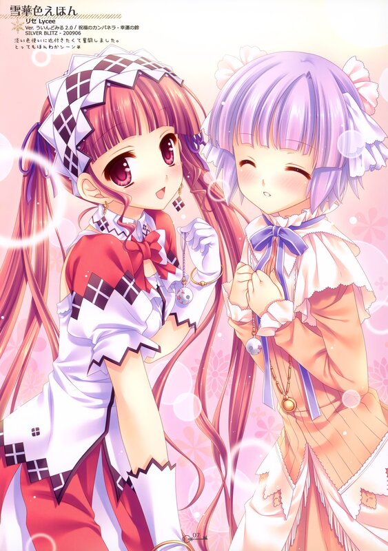 Two anime girls in cute outfits