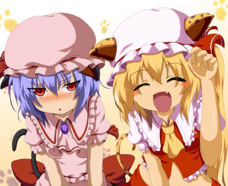 two anime girls in cute outfits
