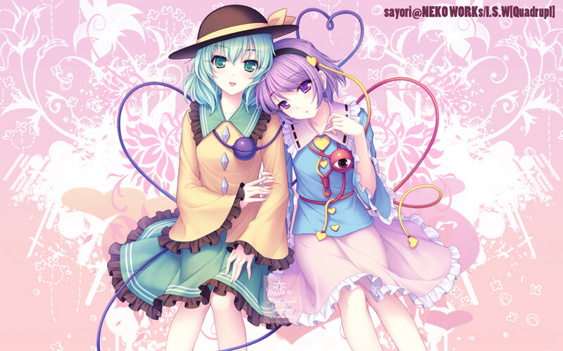 Two anime girls in cute outfits