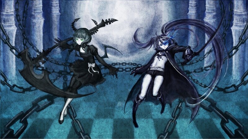 Two anime girls in dark fantasy