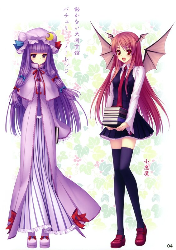Two anime girls in different outfits
