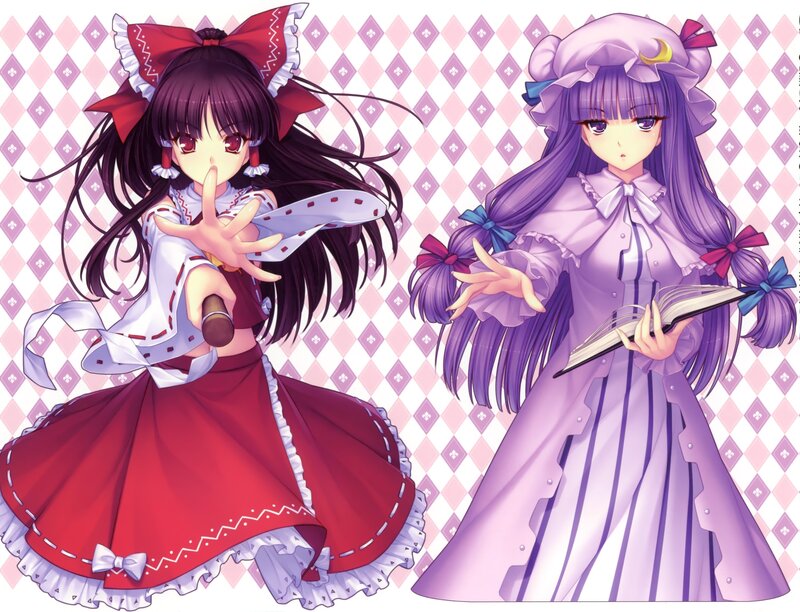 two anime girls in dresses