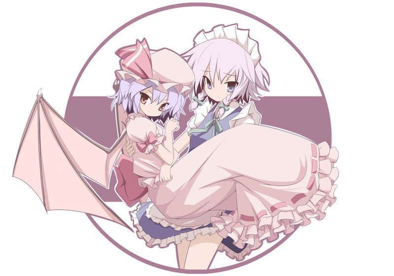 two anime girls in dresses
