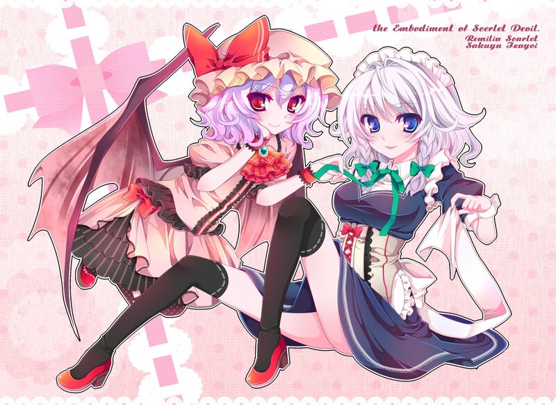 two anime girls in dresses