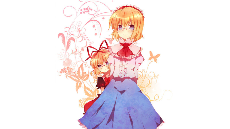 two anime girls in dresses