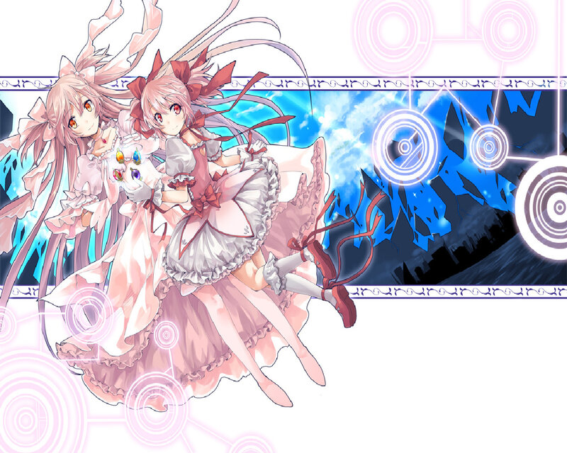Two Anime Girls in Dresses — Pink, Dynamic