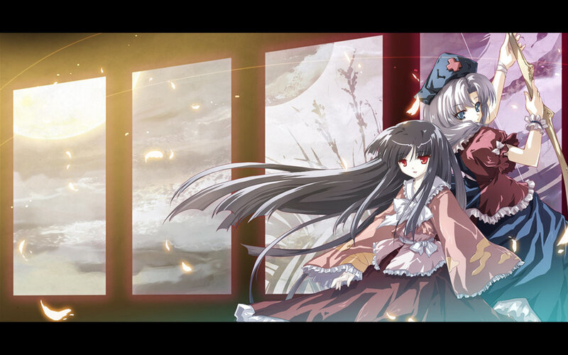 Two Anime Girls in Dresses — Pink, Serene