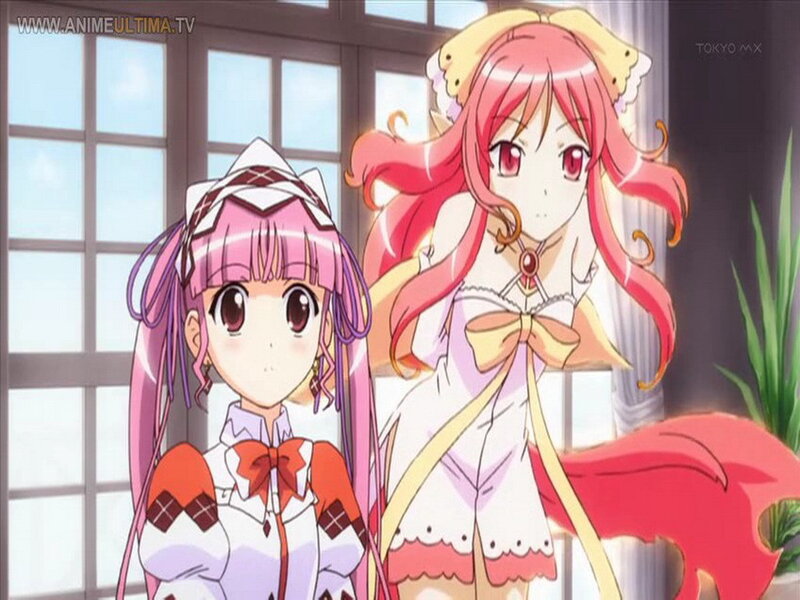 Two Anime Girls in Dresses — Pink
