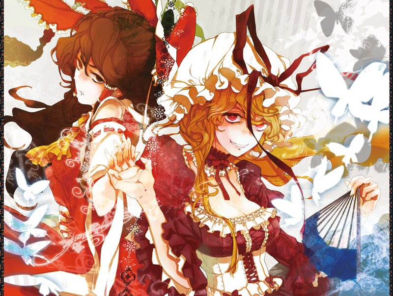two anime girls in elaborate dresses