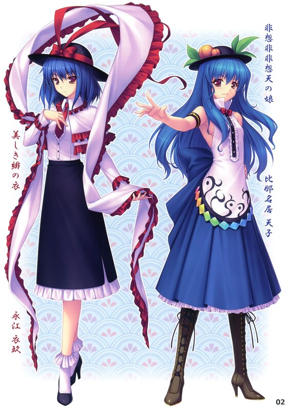 Two anime girls in elaborate outfits