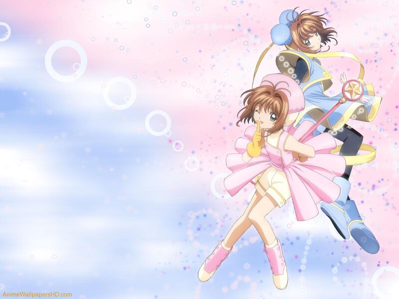 Two Anime Girls in Flight — Pink, Dreamy