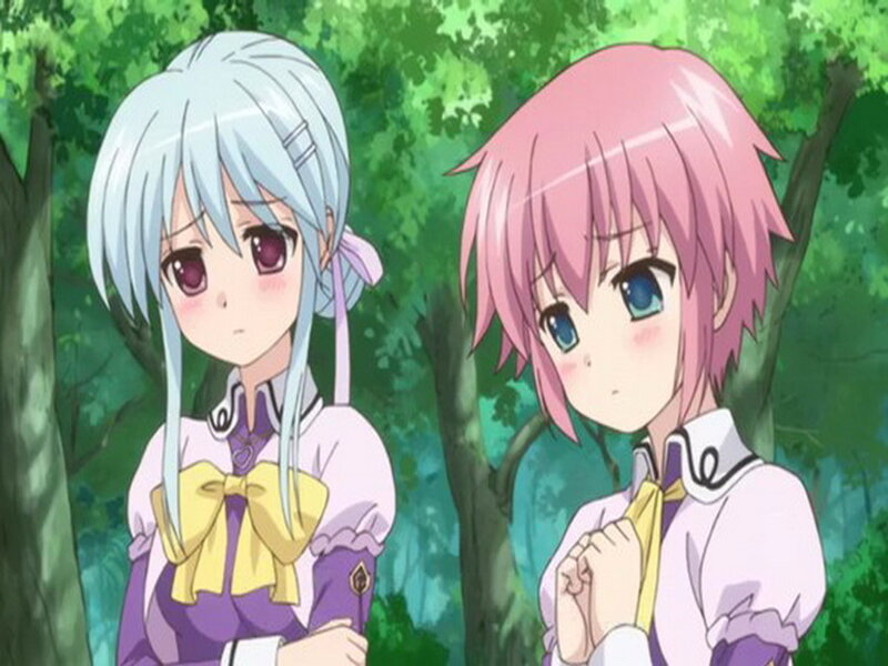 Two Anime Girls in Forest — Green, Calm