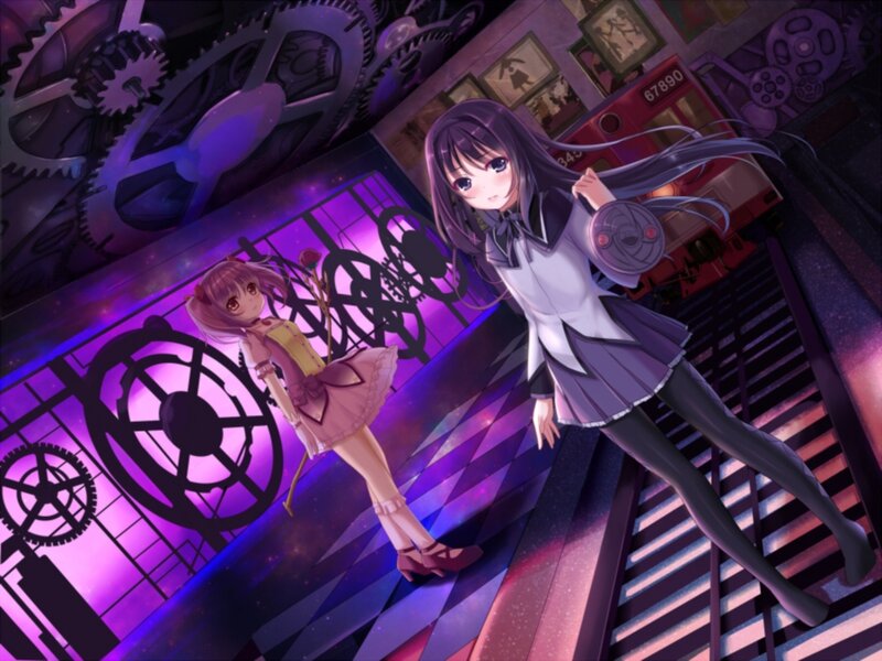 Two Anime Girls in Gears