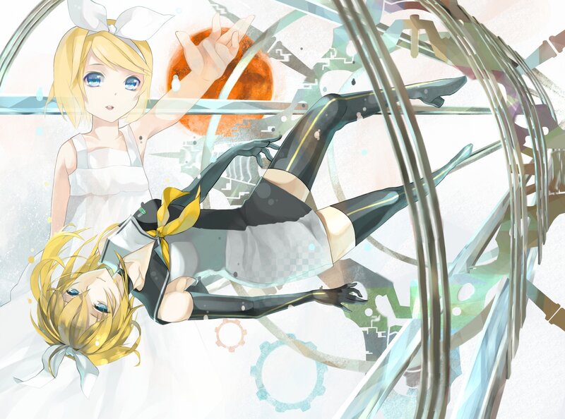 Two Anime Girls in Glass Sphere