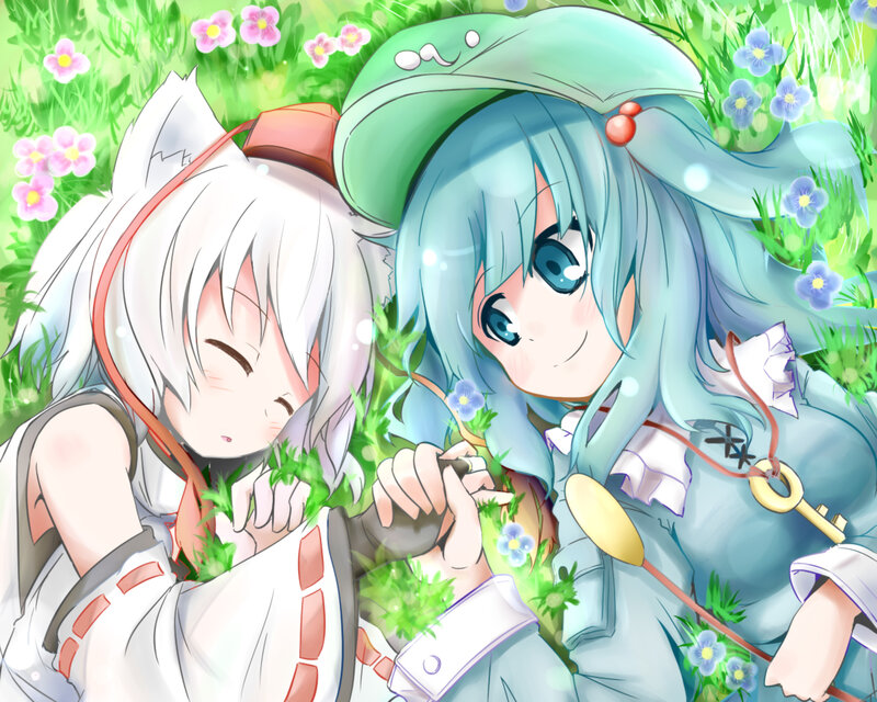 Two Anime Girls in Grass