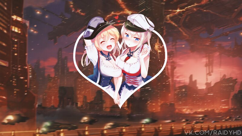 Two Anime Girls in Heart — Red