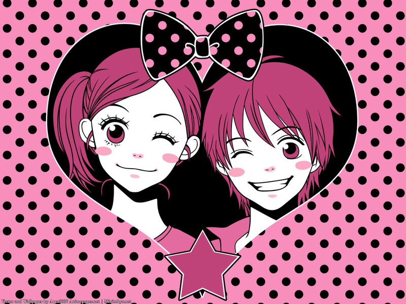 Two Anime Girls in Heart