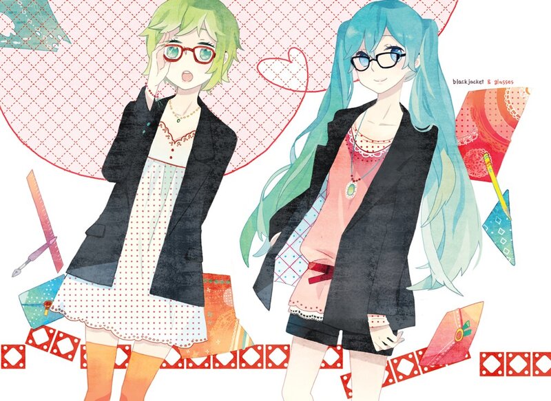 Two Anime Girls in Jackets — Blue