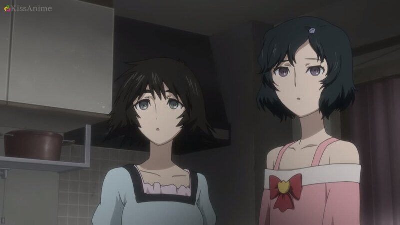 Two Anime Girls in Kitchen — Gray