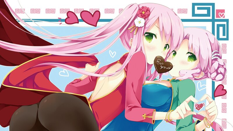 Two anime girls in love