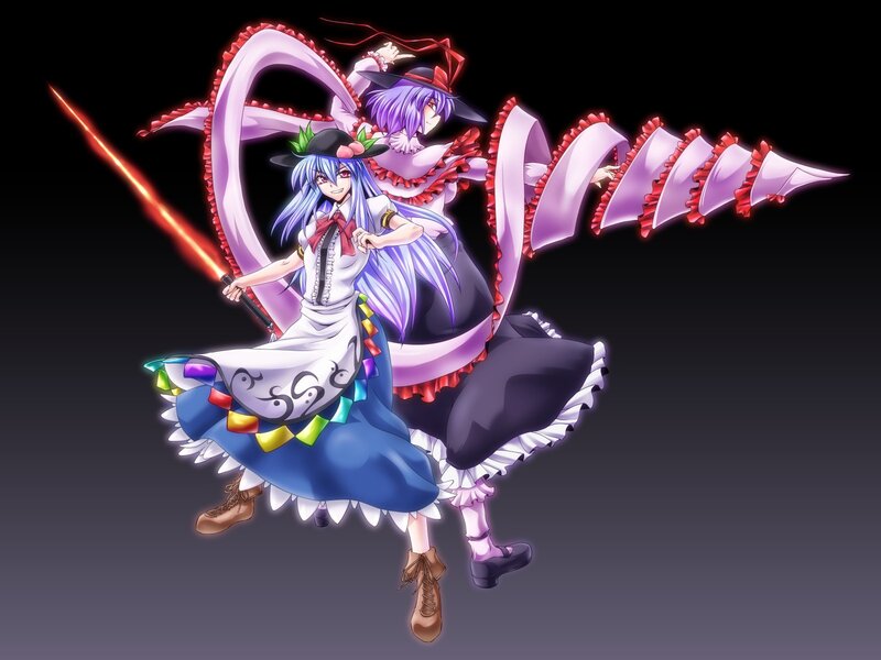 Two anime girls in magical battle