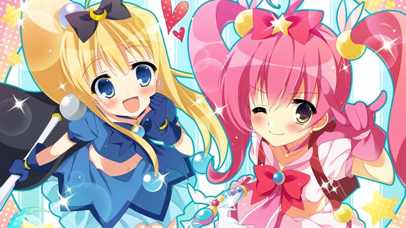 two anime girls in magical outfits