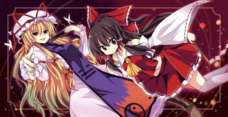 Two anime girls in magical outfits